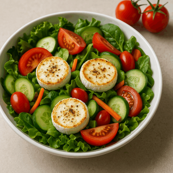 Insalata con formaggio di capra
