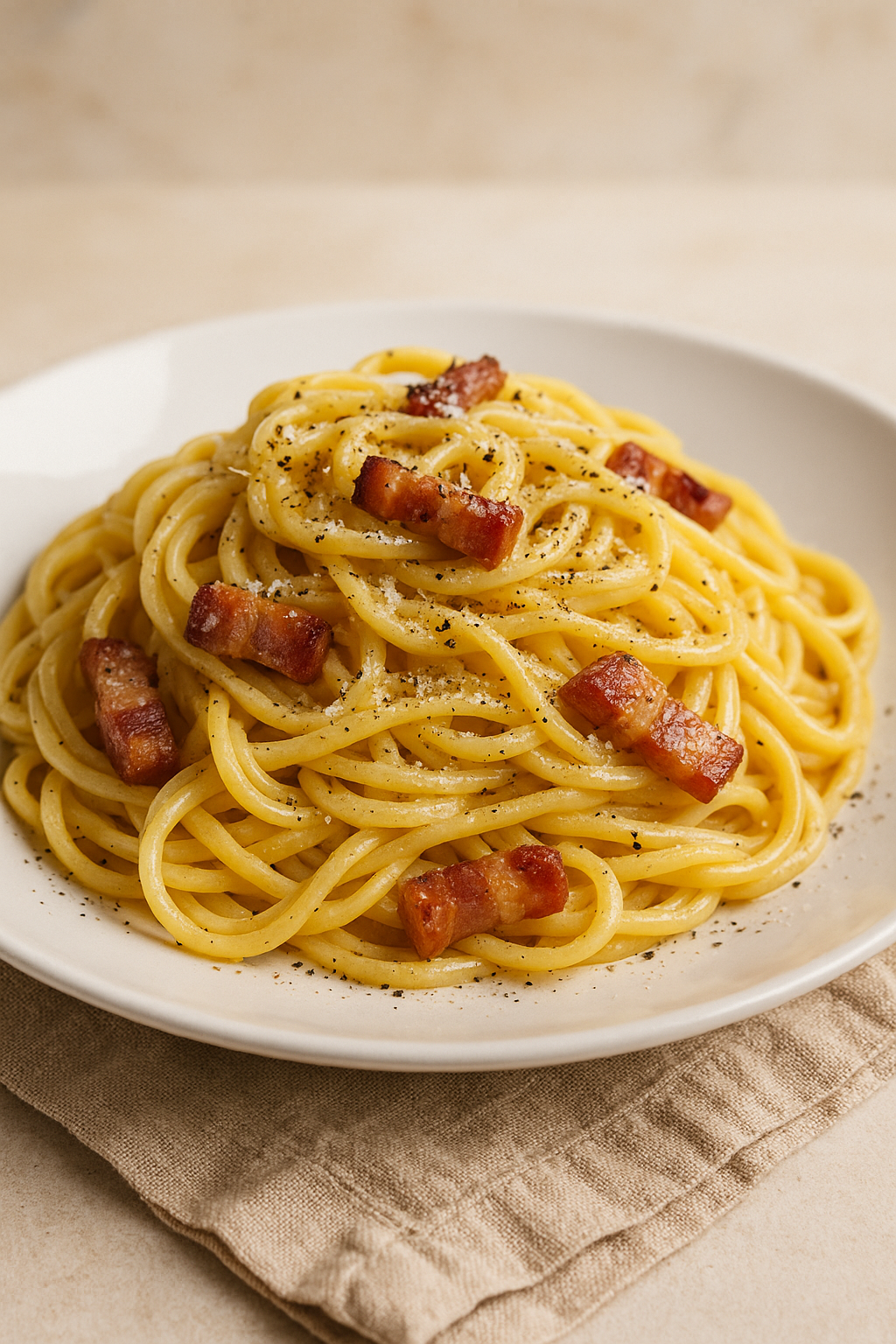 Linguine alla carbonara